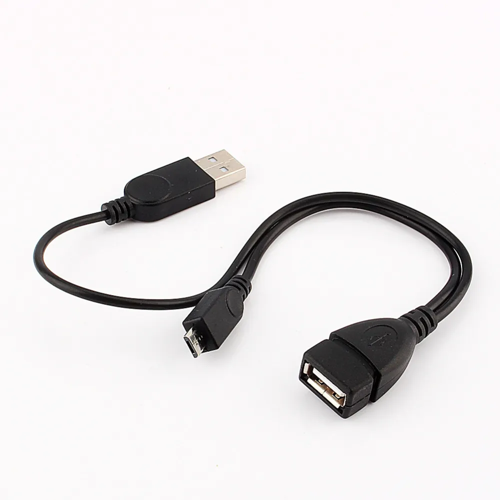 Кабель Micro USB -хост OTG с USB Power Male USB -кабель для планшетного ПК для Android Unversal Бесплатная доставка