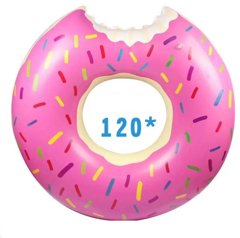 Yaz yüzme havuzu yüzer Şişme donut Yüzme halka Şamandıra 120 cm Yüzen salon Şişme Donut Swiming Halka Yaz Dişli Su Oyuncak