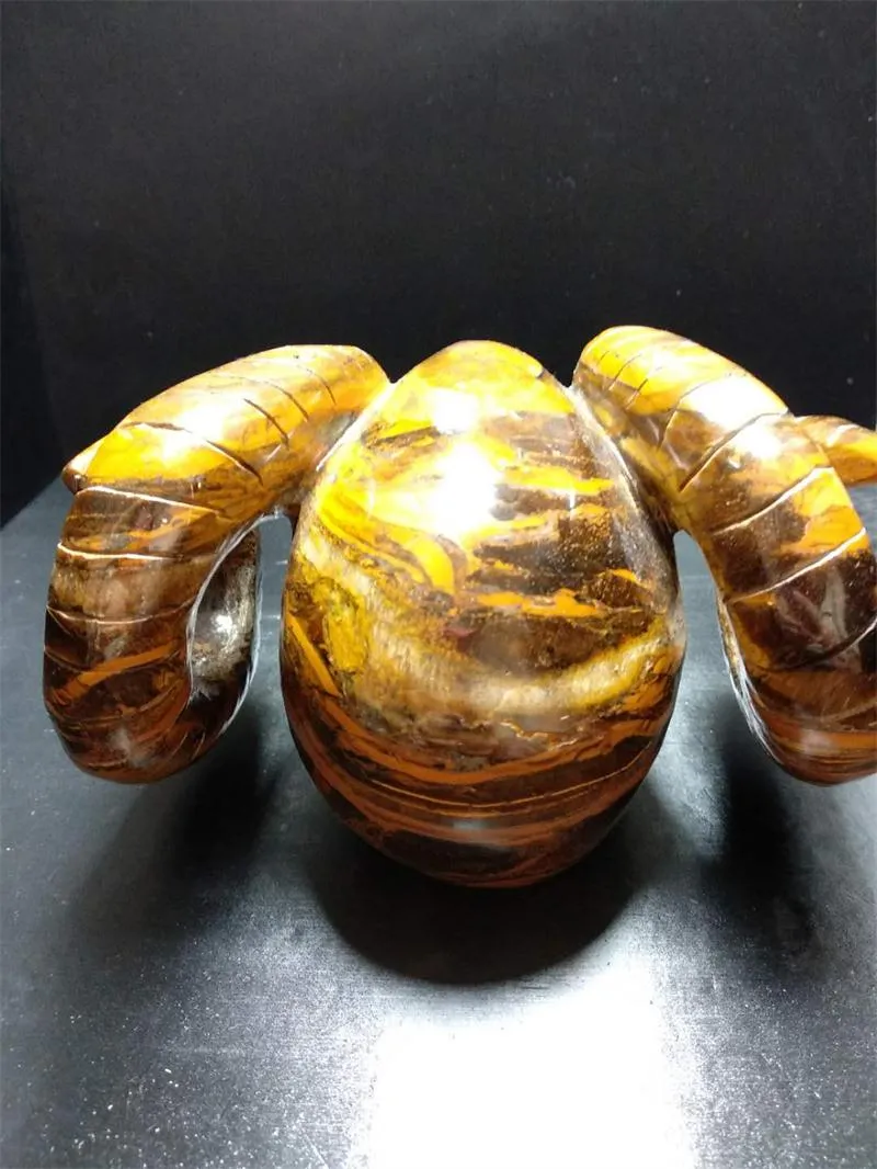 Hoge kwaliteit unieke natuurlijke tijger oogsteen handgemaakte verfijning carving craft schedel kristal healing reiki deco