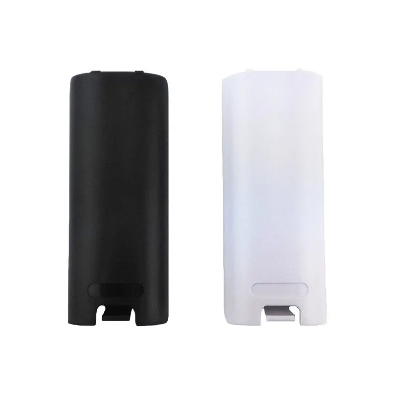 New Plastic Battery Cover Lid Shell Replacement For Wii Remote Controller Back Door Black White DHL FEDEX EMS FREE SHIP