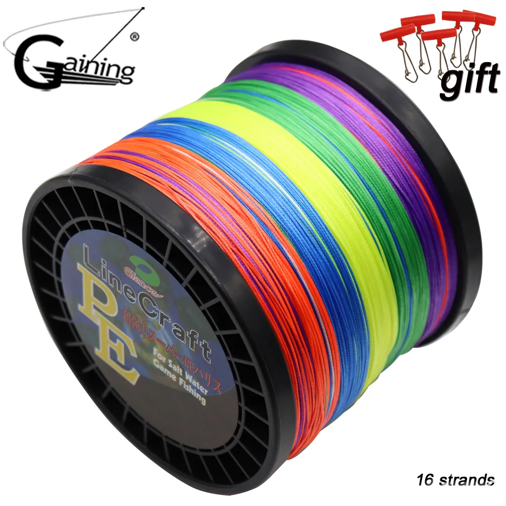 16 Strands PE Braided Fishing Line 1000M Japan PE Fishing Line Multifilament Braided Line 59 94 127 136 220 275 308LB