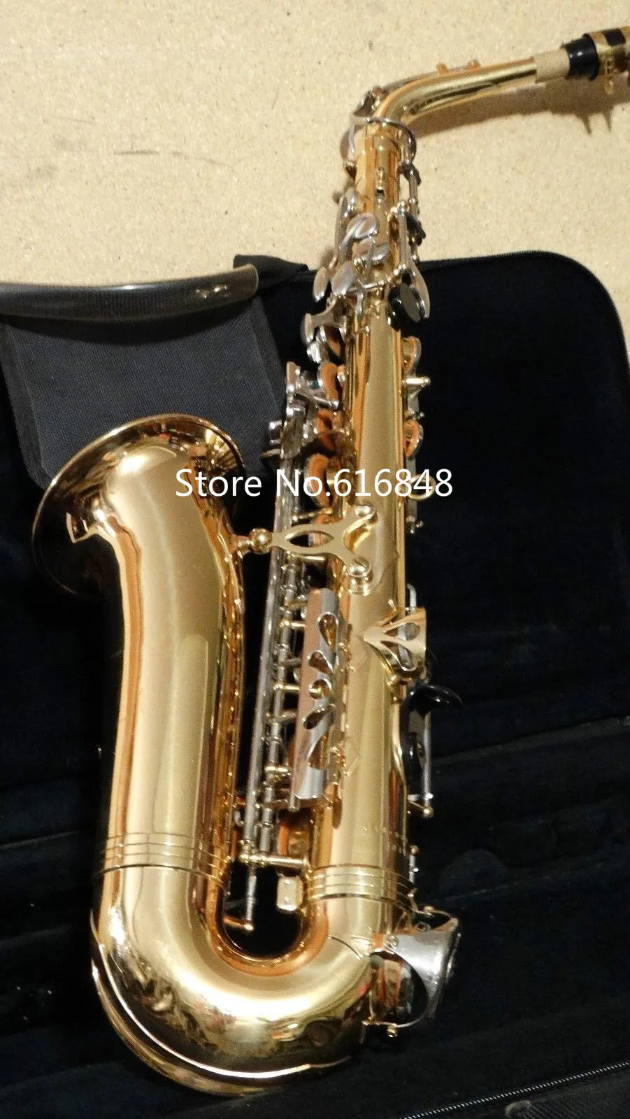 Ny Jupiter Jas 669-667 Brand Musical Instrument Alto Eb Tune Saxofone Gold Lacquer Body Silver Plated Key Sax With Case