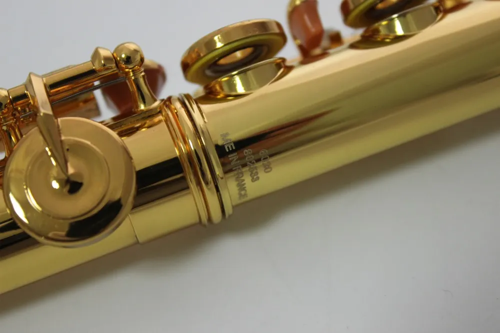 New Buffet SERIRSII Brand Flute 17 Holes C Tone Open Gold Plated Flute Cupronickel Musical Instruments With Case Cleaning Cloth4863988