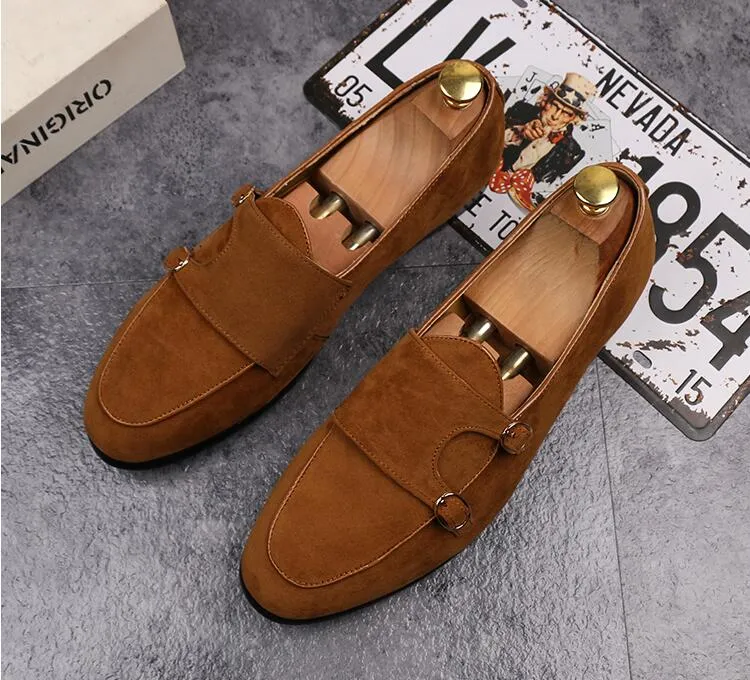 Hot Sales Brand Luxury Äkta Läder Men Oxford Skor Pekade Toe Men Klänning Skor Med Dubbelspänne Man Bröllop Skor L78