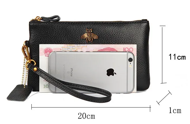 Portafogli firmati da donna di alta qualità ape in vera pelle di mucca stile lungo pochette da donna casual moda femminile borse popolari no495225P