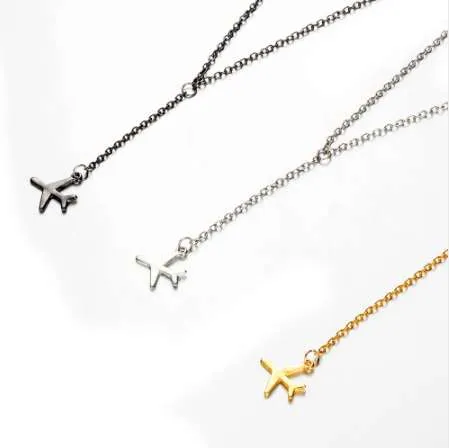 Dainty Airplane Boat Necklaces for Women Girls Gold Color Paper Airplane  Boat Ocean Inspiration Gift for