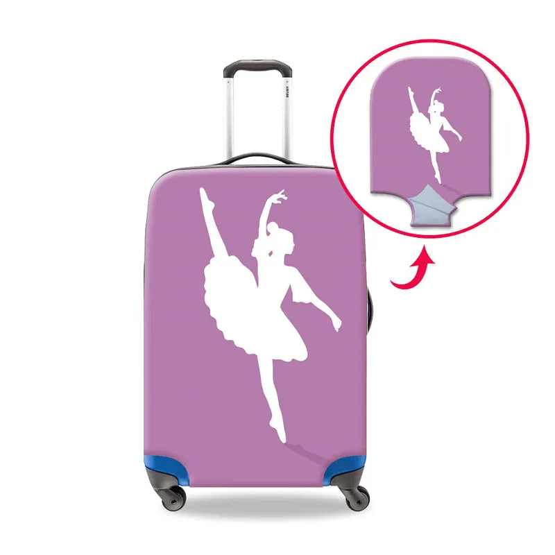 Cas Sur Suitcae Pour Femmes Ballet Danse Fille Impression Élastique Bagages Housse De Protection Pour 18 20 22 24 26 28 30 32 Pouces Trolley Case En Gros