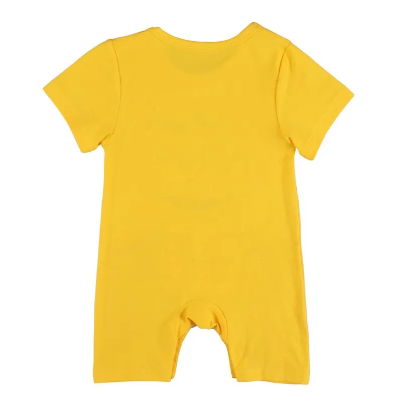 2018 Ny sommar baby romer korta ärmar tecknade m utskrift jumpsuit nyfödda baby kläder spädbarn toddler pojke kläder tjejer kläder