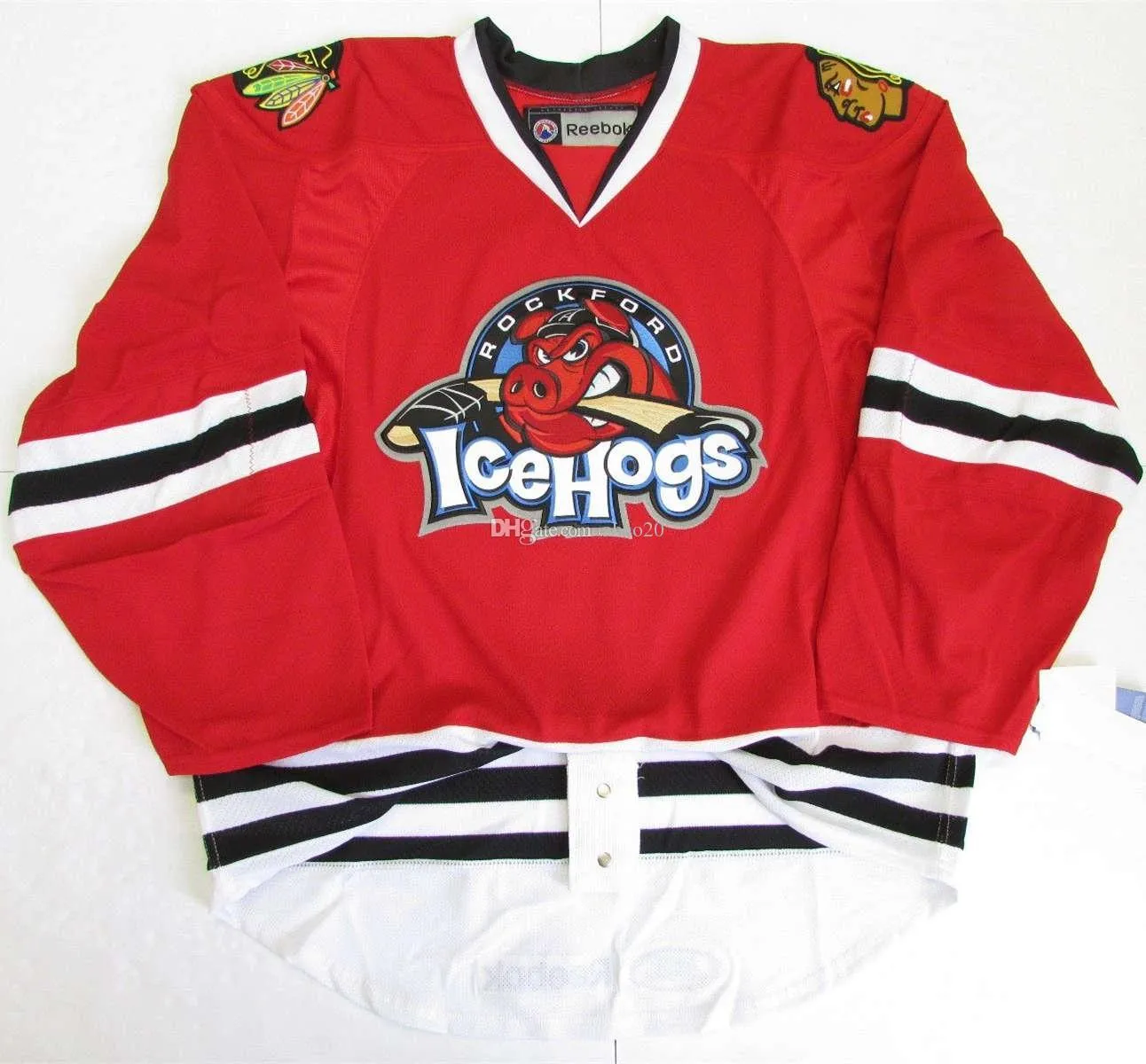 Rockford IceHogs Premier Hockey Jersey Embroidery Customize Any Number