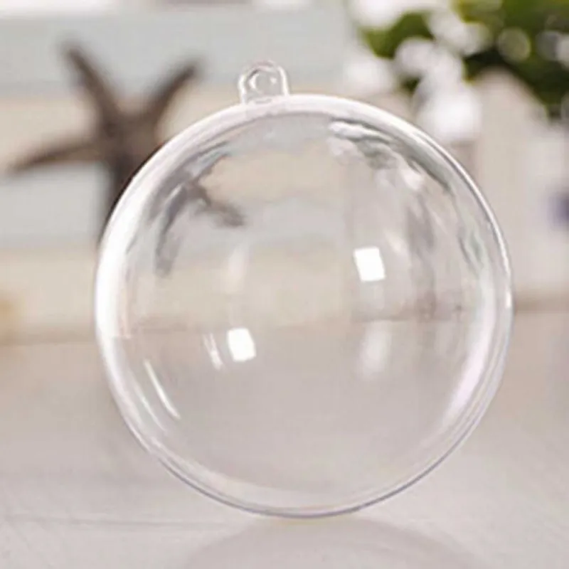 Christmas Decorations Openable Transparent Plastic Christmas Ball Baubles 4cm To 14.6cm Christmas Tree Ornament Party Wedding Clear Balls