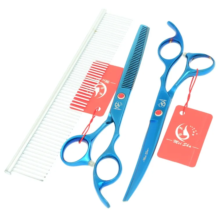 Blu 7.0 Inch Meisha Pet Grooming Forbici Cesoie da taglio cani Thinning Tijeras Cat Clippers Professionale Animali Strumenti di Taglio Dei Capelli HB0118