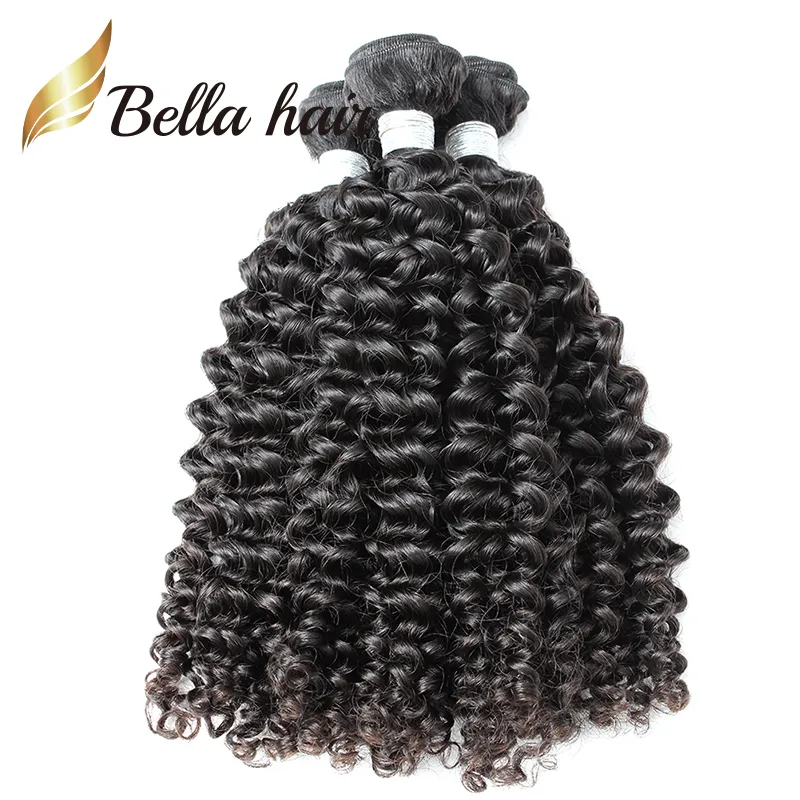 100% Grade 11A Top Grade One donateur Trame de cheveux brésiliens Extensions de couleur naturelle / Bundles bouclés Julienchina Bellahair