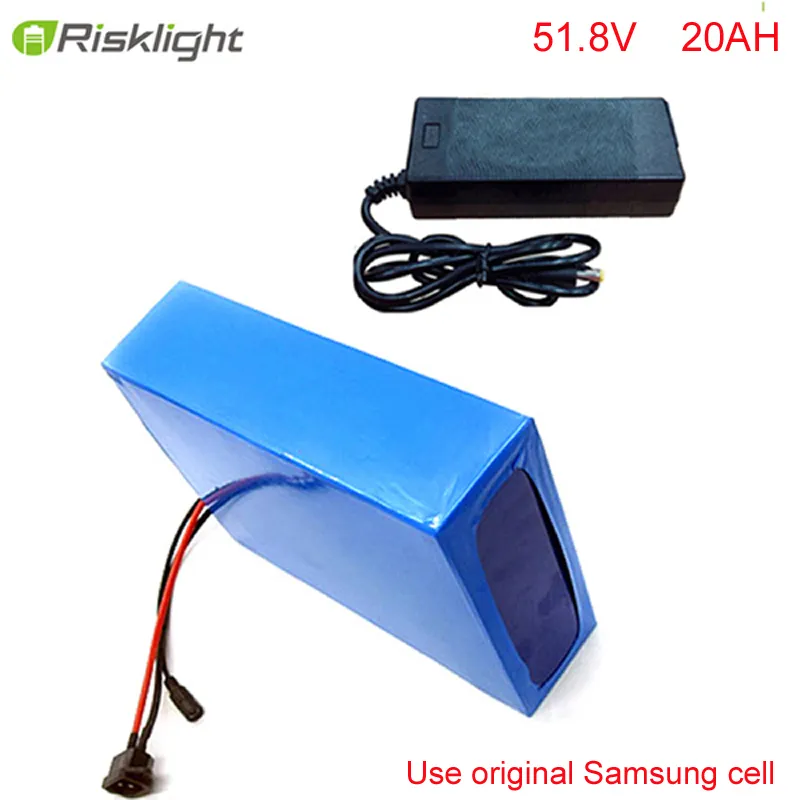 No taxes Super Power 51.8V 1500W Electirc Scooter Battery 52V 20AH ebike Lithium Battery with Bag and Charger For Samsung cell