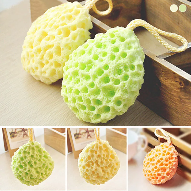 Honeycomb Dusch Svamp Badkar Dusch Boll Scrub Soft Spa Body Svampar Power Cleaning Tools Flower Bath Ball