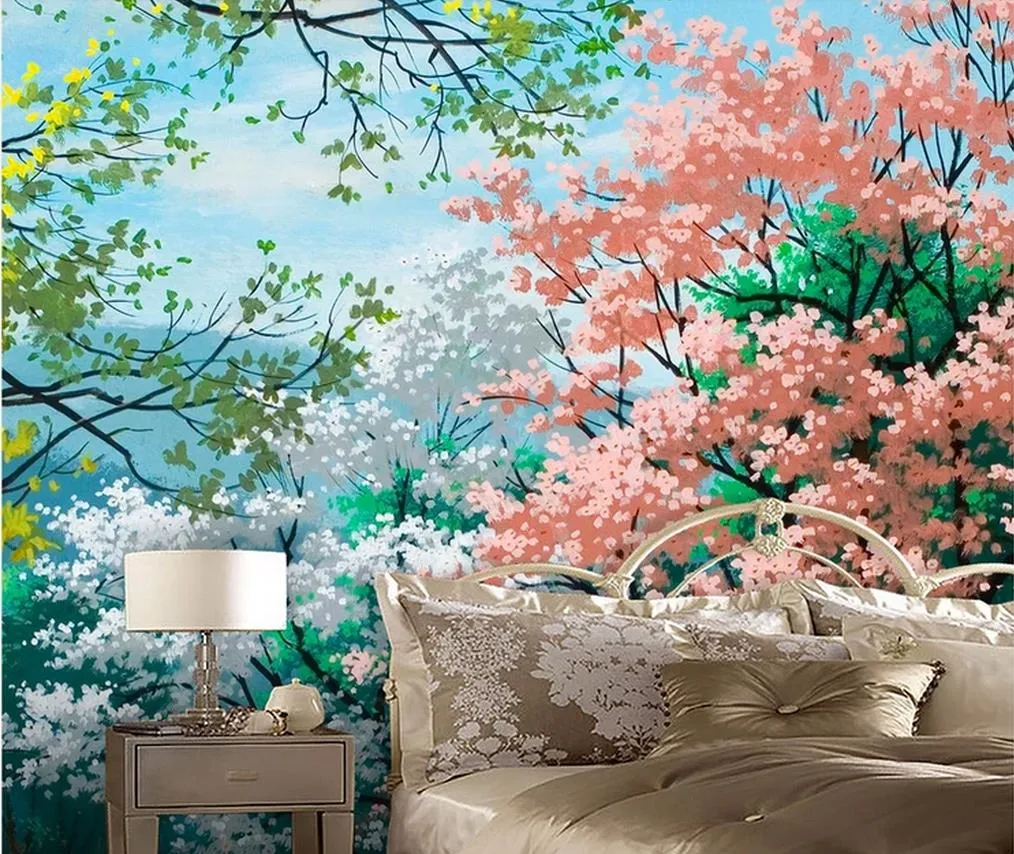 Personalizzato 3d carta da parati pareti 3d foto wallpaper paesaggio murales Bello colore pastorale pittura a olio arte televisione sfondo muro decor