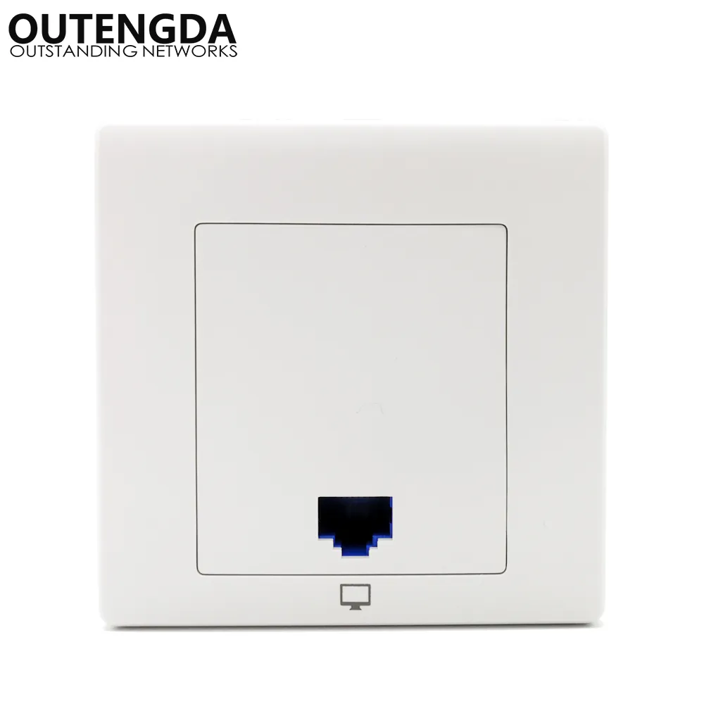 300Mbps in Wall Access Point Wall-mount Wireless Socket WiFi Extender AP Router for Hotel WiFi, 802.3af PoE Supported