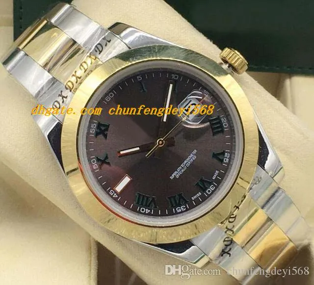 2019 Orologi di lusso da uomo II 116333 acciaio oro 18 carati quadrante nero marcatore romano 41 mm - nuovo orologio da polso da uomo automatico di marca di moda