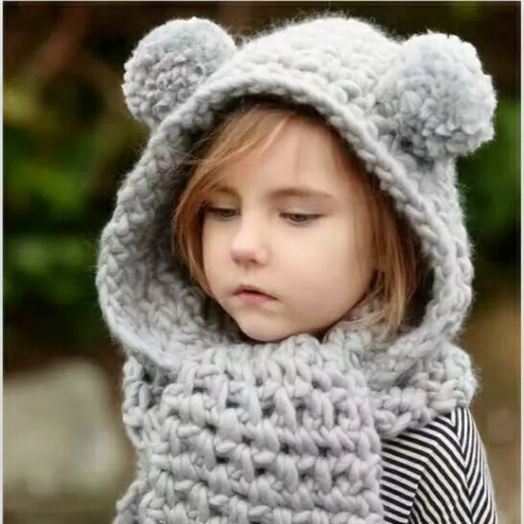 6 pièces nouveau-né bébé chapeau ours oreilles infantile casquettes bébé  garçon fille enfant en bas âge chapeaux infantile bonnet casquettes pour  0-3