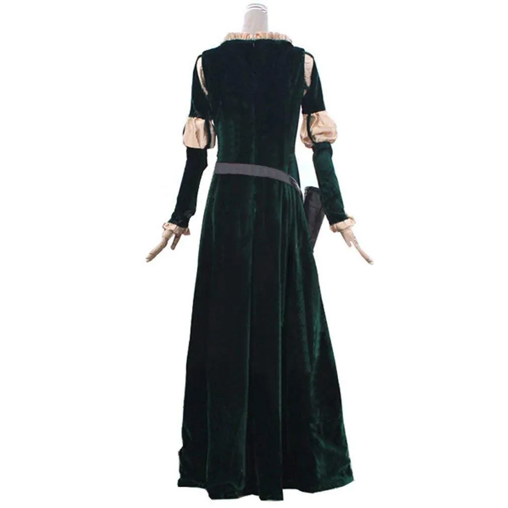 Vuxen kostym Brave Merida Cosplay Party Dress Custom207q