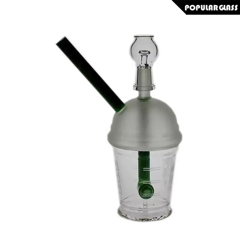 Saml Headhammer Bong Hookahs Sandblästrad Starbuck Cup Rökning Vattenrör Glasdiffusion Oil Rig Gemensstorlek 14.4mm pg5037