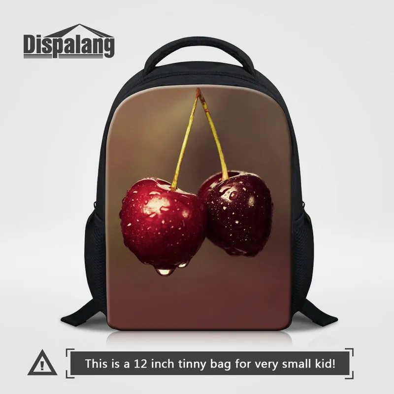 12 Zoll kleiner Schulranzen-Rucksack mit hübschem Frucht-Erdbeer-Druck, Mädchen-Büchertasche, niedlicher Ballett-Rucksack, bestes Geschenk, Kindergarten-Rucksack