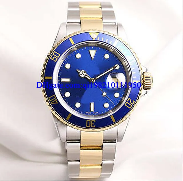 Presente de natal de luxo de alta qualidade assista ásia 2813 mecânica 40mm azul moldura de cerâmica 116613 16613 mens mecânica automática relógios