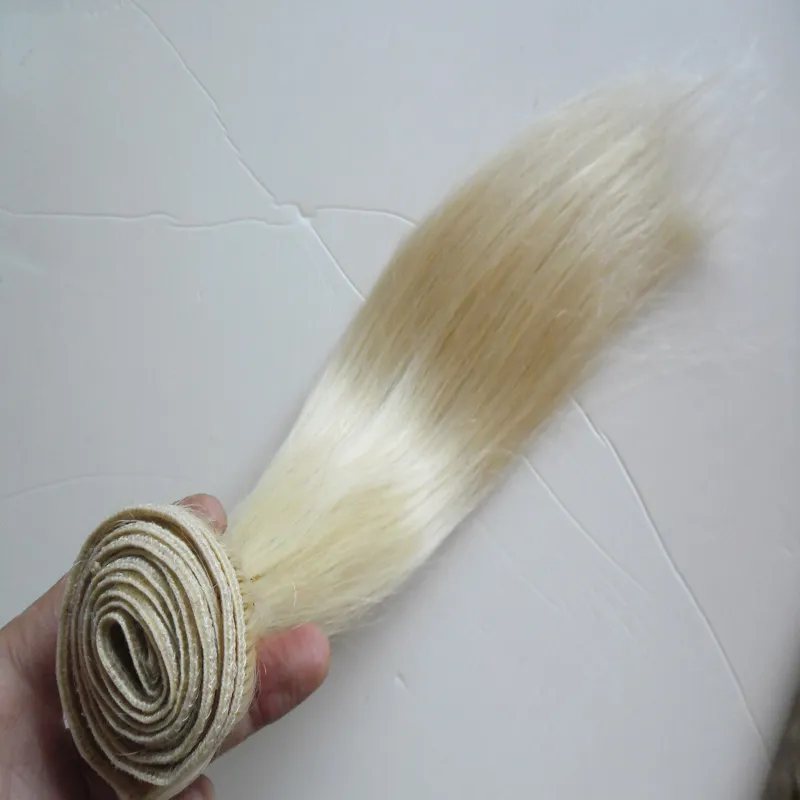 1PC 613 Blonde Haar Brasilianische Gerade Schuss Menschliche Haarwebart Bundles 10 zoll Bis 24 zoll #613 Bleach blonde Menschliche Haarwebart Bundles