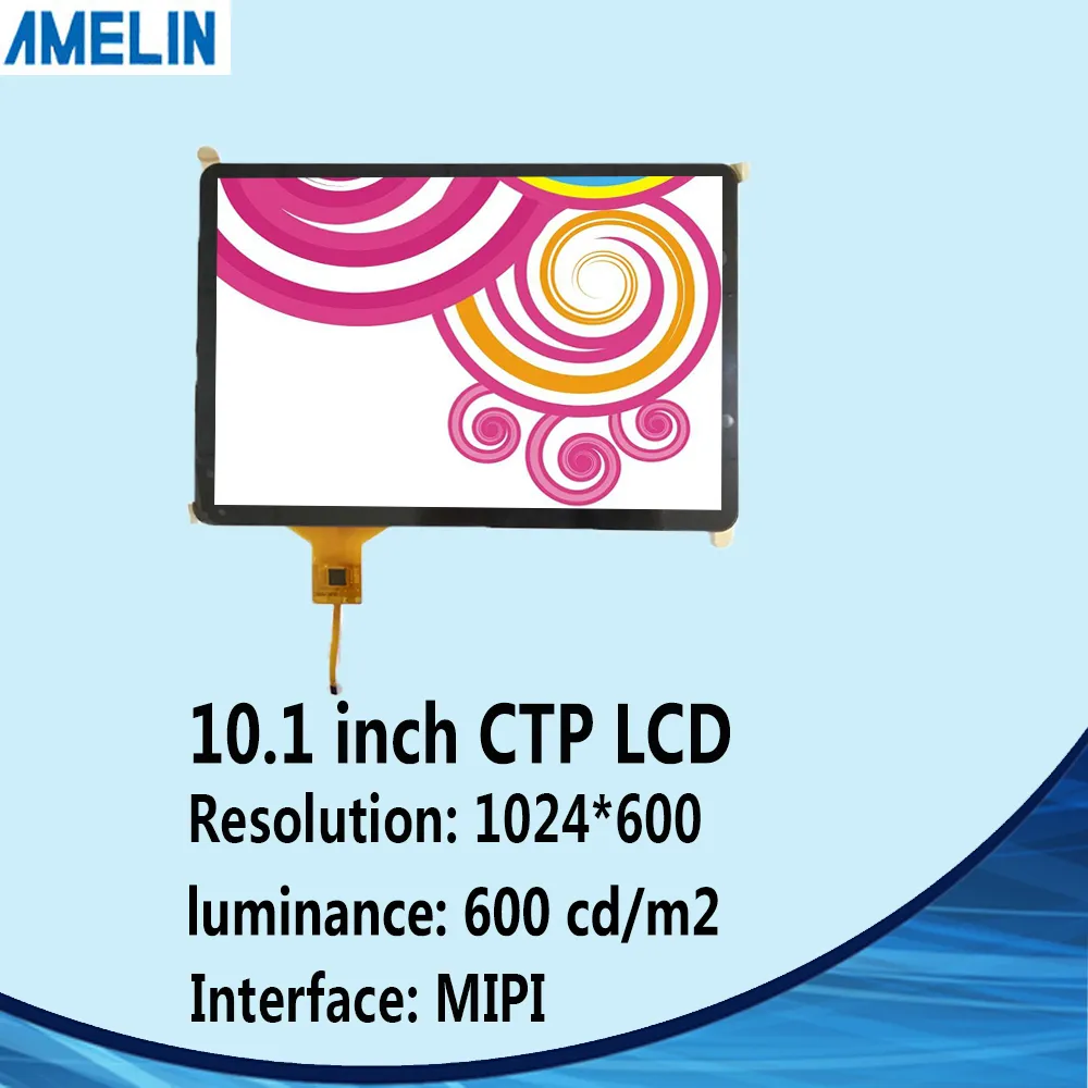 10,1 tum 800 * 1280 MIPI-gränssnitt TFT LCD-modulskärm med IPS-visningsvinkelskärm och kapacitiv pekskärm
