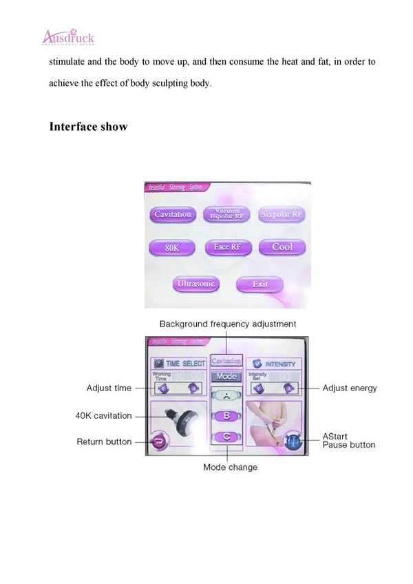 Steuerfrei 80k starke Ultraschallkavitation Maschine Fettabsaugung Abnehmenkörper RF Hubform Spa Cellulite Kontur Gesichtsbehandlung Kaltbehandlung