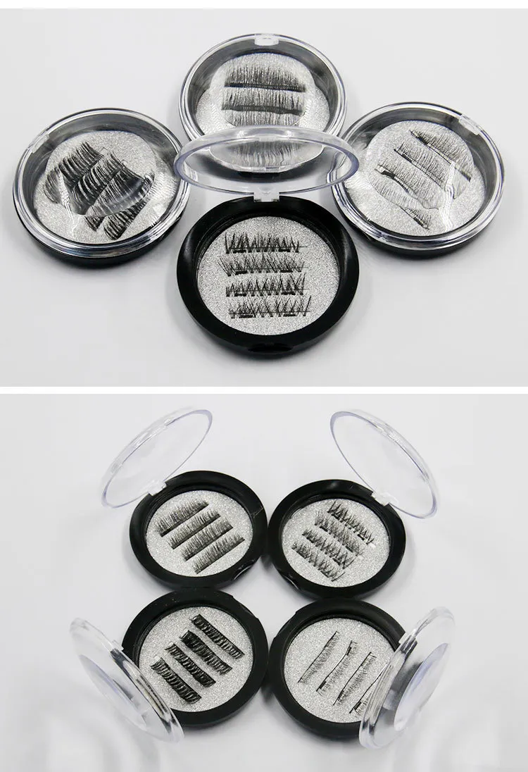 Ręcznie Made Fake Lash 3D Magnetyczne rzęsy 3 Magnes False Eyelaski Brand New In Box DHL za darmo