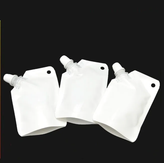 50ML 흰색 플라스틱 doypack 액체 사이드 르네 무료 배송 스토리지 파우치 포장 가방을 스탠드