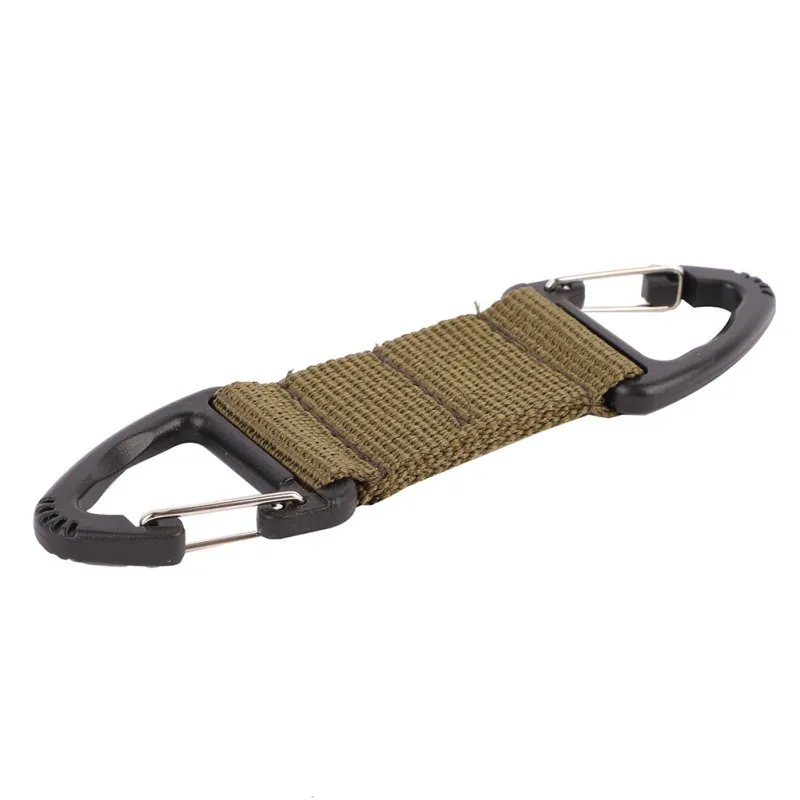 Outdoor Molle Double Point Triangle Multifunctional Carabiner Webbing Belt Clip Climbing Carabiner Buckle Tactical Bag Hook