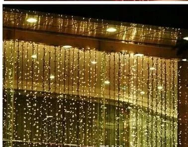 LED-Lampen blinkende Lampe Set 10M x2M fallende wasserdichte Weihnachten wasserdichte Lichtvorhang Hochzeitslicht AC 110V-250V