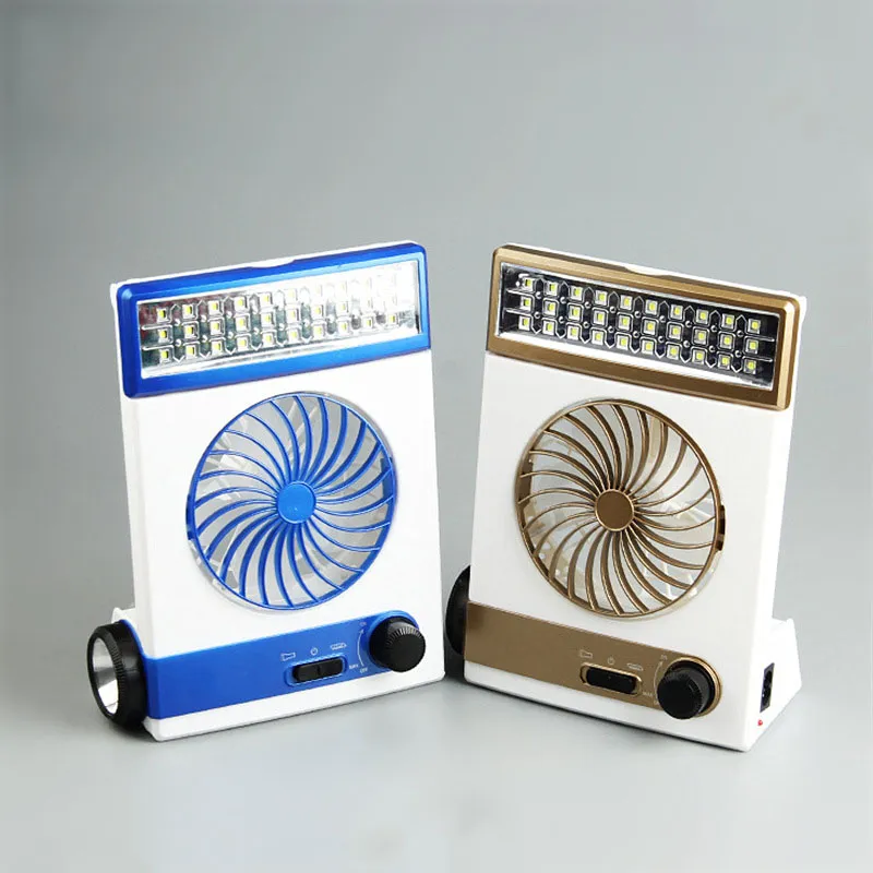 Ventilateur solaire portable LED lampe de table 3 en 1 lampe de poche multifonction pour les soins des yeux pour les ventilateurs de refroidissement solaires de camping à la maison