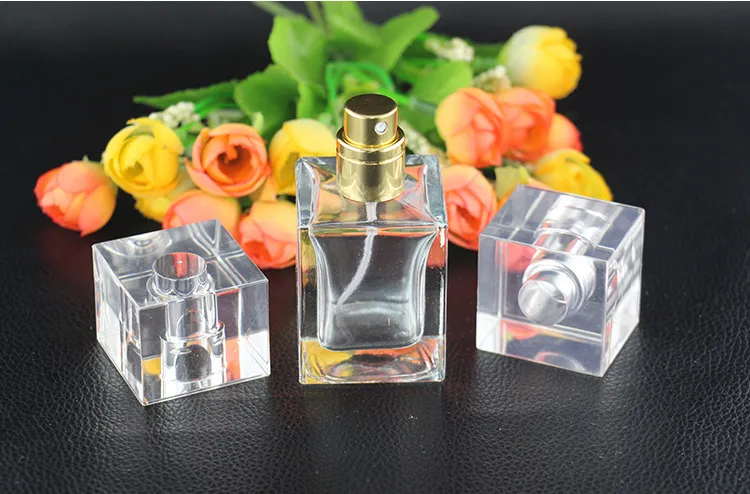 Nouvelle vente 30ml Verre Bouteille de Parfum cadeau Bouteilles de haute qualité 30 ml Rechargeables Flacons à parfum Silver Gold Pulvérisateur