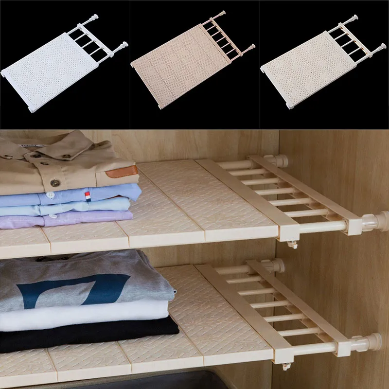 Adjustable Closet Organizer Storage Shelf Wall Mount Kitchen