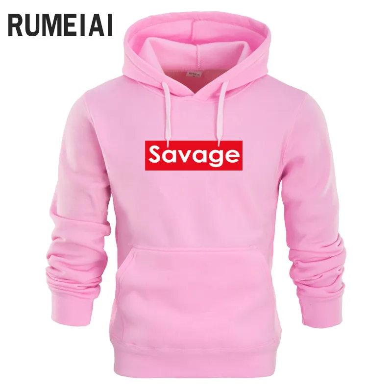 RUMEIAI 2018 Men Sudaderas Hombre Hip Hop Letter Print Mens Brand Hoodie Sweatshirt Slim Fit Men Hoody