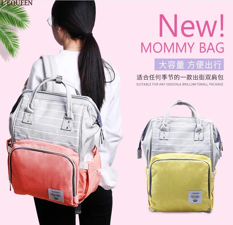 Nowy pasek Wielofunkcyjny Plecak Multi-Color Baby Mommy Zmiana Torba Mumia Plecak Plecak Nappy Matka Maternity Plecaki Oxford Tkaniny