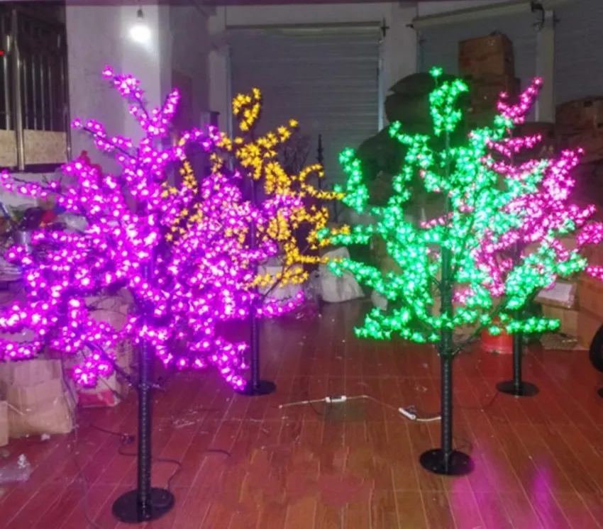 LED Christmas Cherry Blossom Tree Light LED Bulbs 1 5m Height 110 220V for Option Rainproof271o