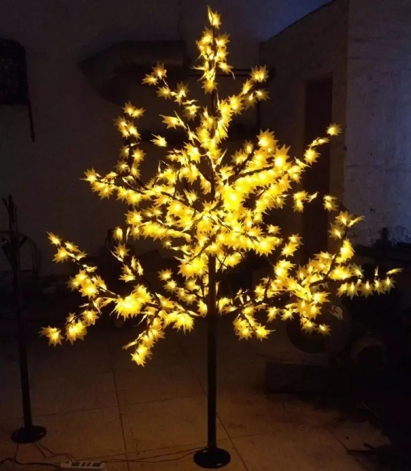 672 светодиодов 6ft 1.8M Высота LED Клен светлый праздник Рождественская елка свет водонепроницаемый 110 / 220VYellow / красный цвет наружного использования