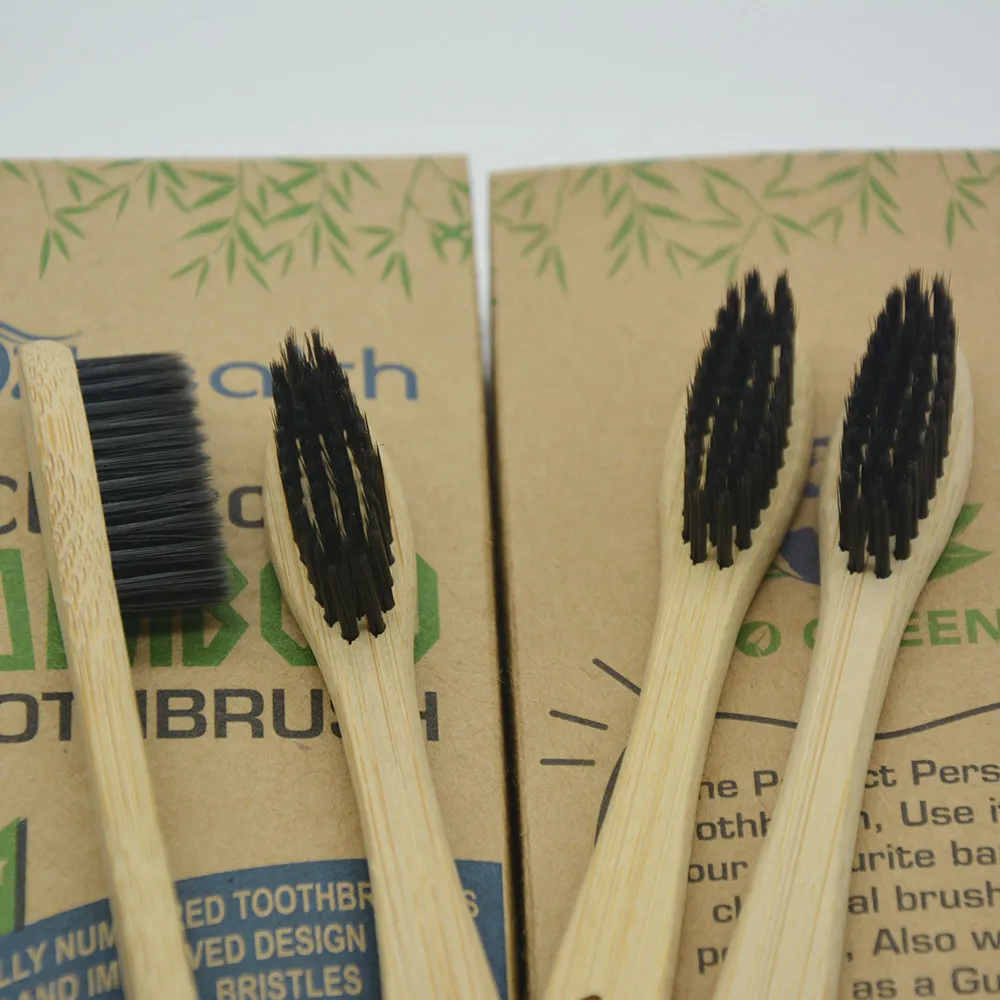 disposable toothbrush oem customized logo bamboo 4in1 toothbrushes tongue cleaner denture teeth travel kit soft free