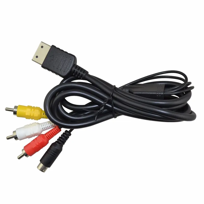 1.8M 6FT Composiet RCA S-Video AV A/V Audio Video Kabel Snoer Lood voor SEGA DC Dreamcast TV Adapter Kabels DHL FEDEX UPS GRATIS VERZENDING