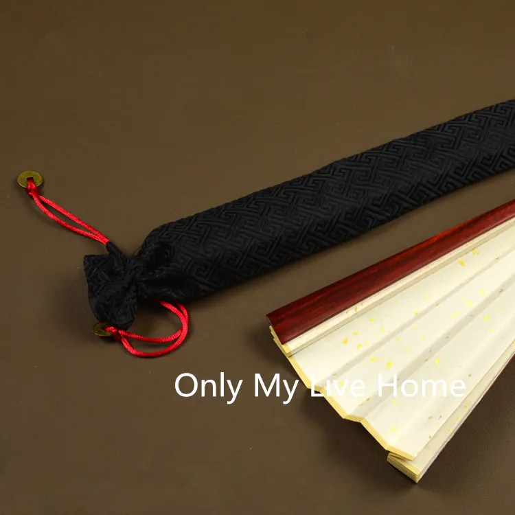 Толстая шнурная рука рука вентилятор мешочке китайского шелковой парчонки от 9 до 10 дюймов складной пакет для вентилятора. Подарочная упаковка карман l7442861