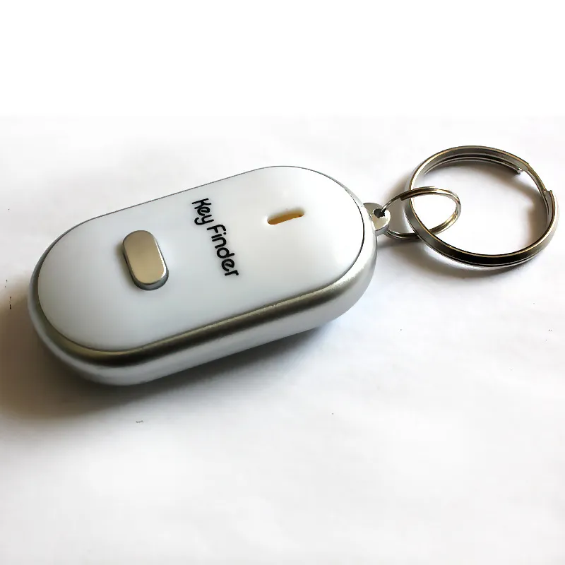 Sound Control Lost Key Finder Locator Keychain LED Light Torch Mini  Portable Whistle Key Finder Bag Charm Keychain