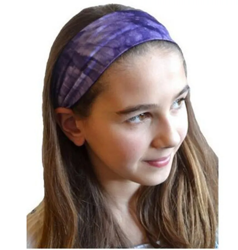 Yeni 13 Renkler Pamuk Spor Bantlar Kravat Boya elastik Streç Saç Bandı Yoga Aksesuar Dans Biker Türban Headwrap
