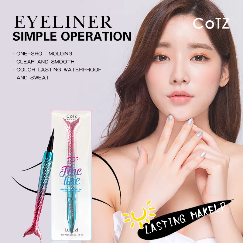 CoTZ Mermaid Star Sky Eyeliner Waterproof Eyeliner Makeup Cosmetic Long-lasting Liquid Quick Dry Natural Eye Liner Pen Pencil