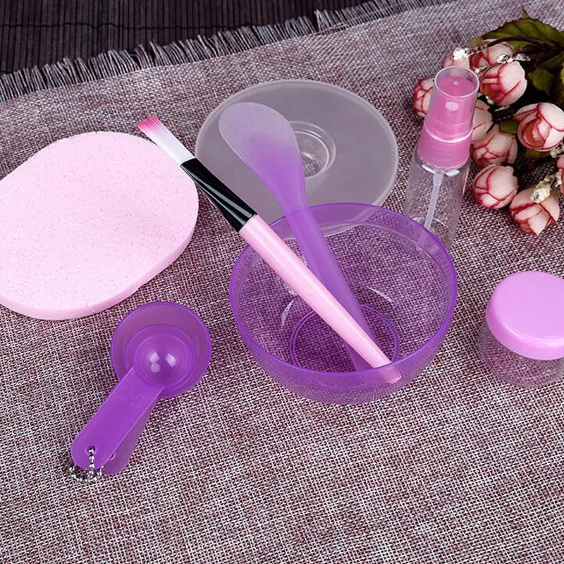 10 en 1 femmes bricolage beauté masque facial masque facial ensembles d'outils de mélange bol spatule brosse jauge 20 ml vaporisateur tapis de nettoyage soins de la peau