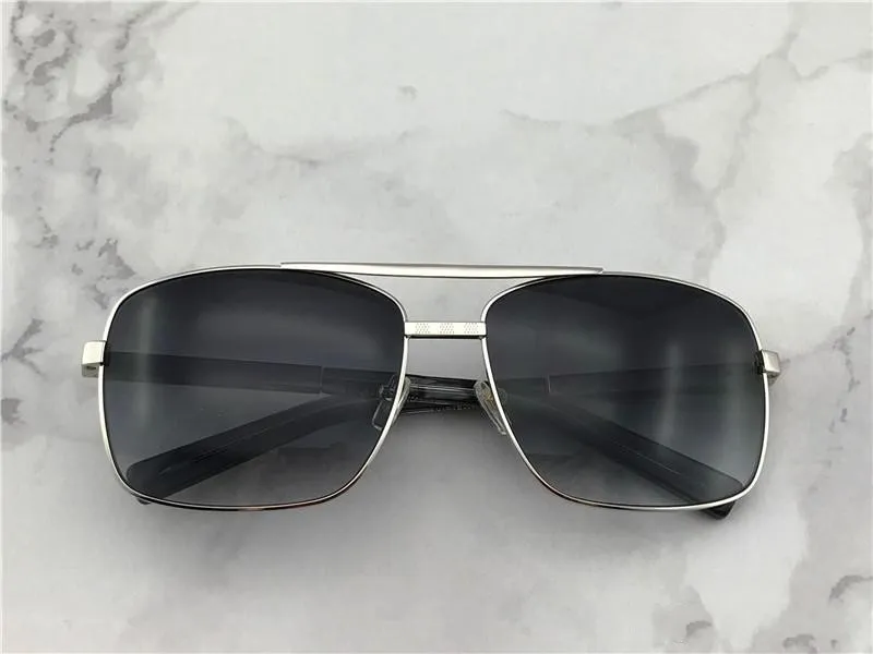Vintage Männer Outdoor Sonnenbrille Haltung Clssic Metall Schwarzer Quadrat Rahmen UV 400 Schutz Brillen mit orangefarbener Kiste