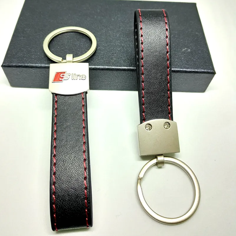 Leather Car Logo Mens Leather Keychain For Audi Sline S Line Easy To Carry Key Holder For A3 A4 B6 S3 S4 S5 RS Q5 From Findkey 1.16 DHgate.Com