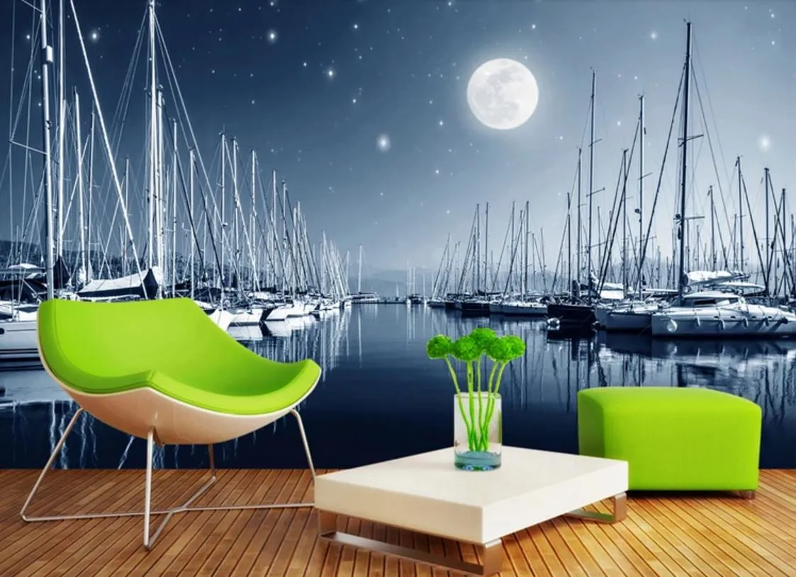 custom papel de pared Sailing sea wallpaper for kids room Living room TV sofa Background wall wallpaper for walls 3 d